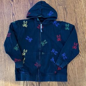 Psycho Bunny embroidered logo hoodie sweatshirt